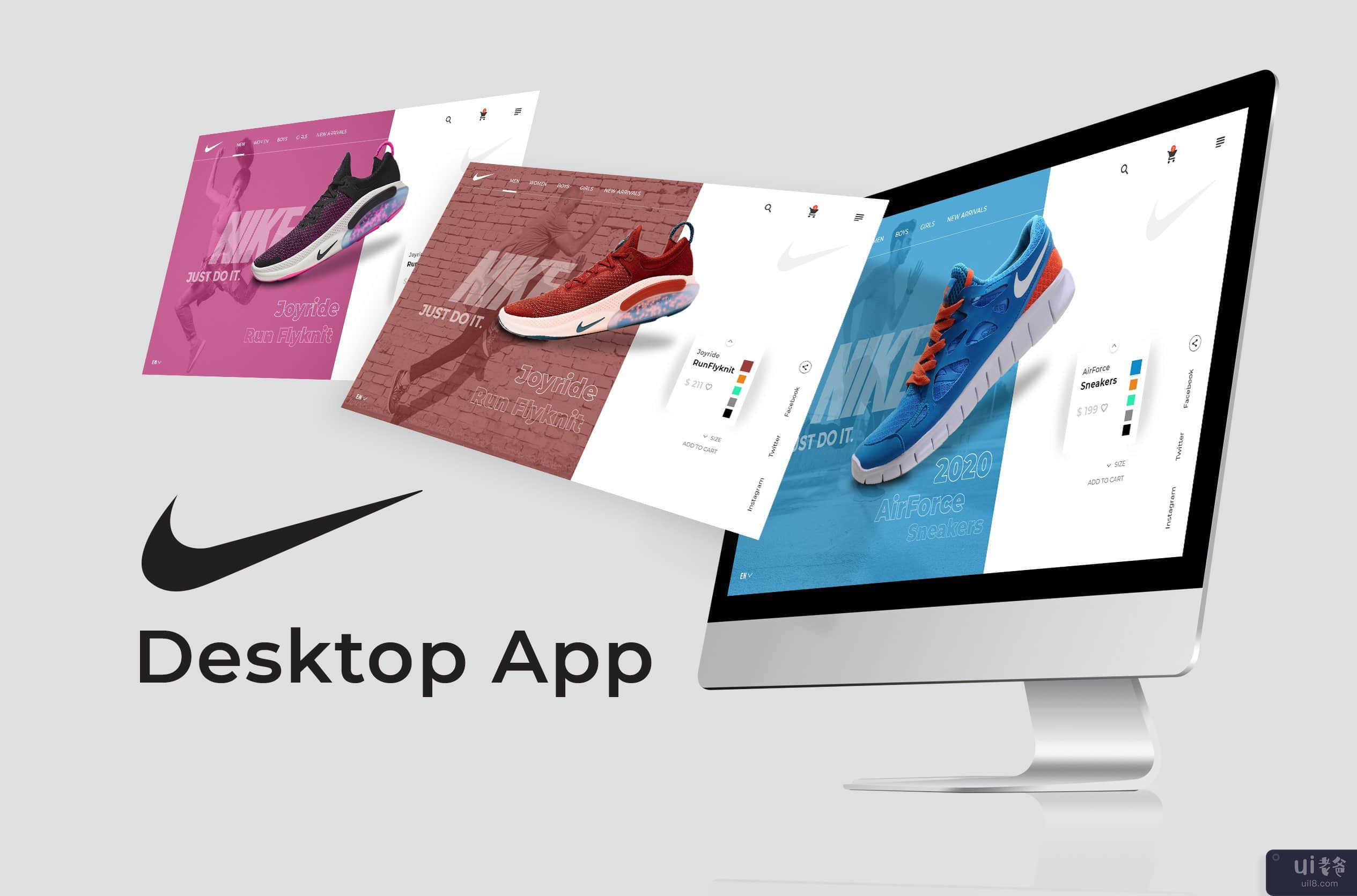 耐克桌面应用程序重新设计(Nike Desktop App Redesign)插图1