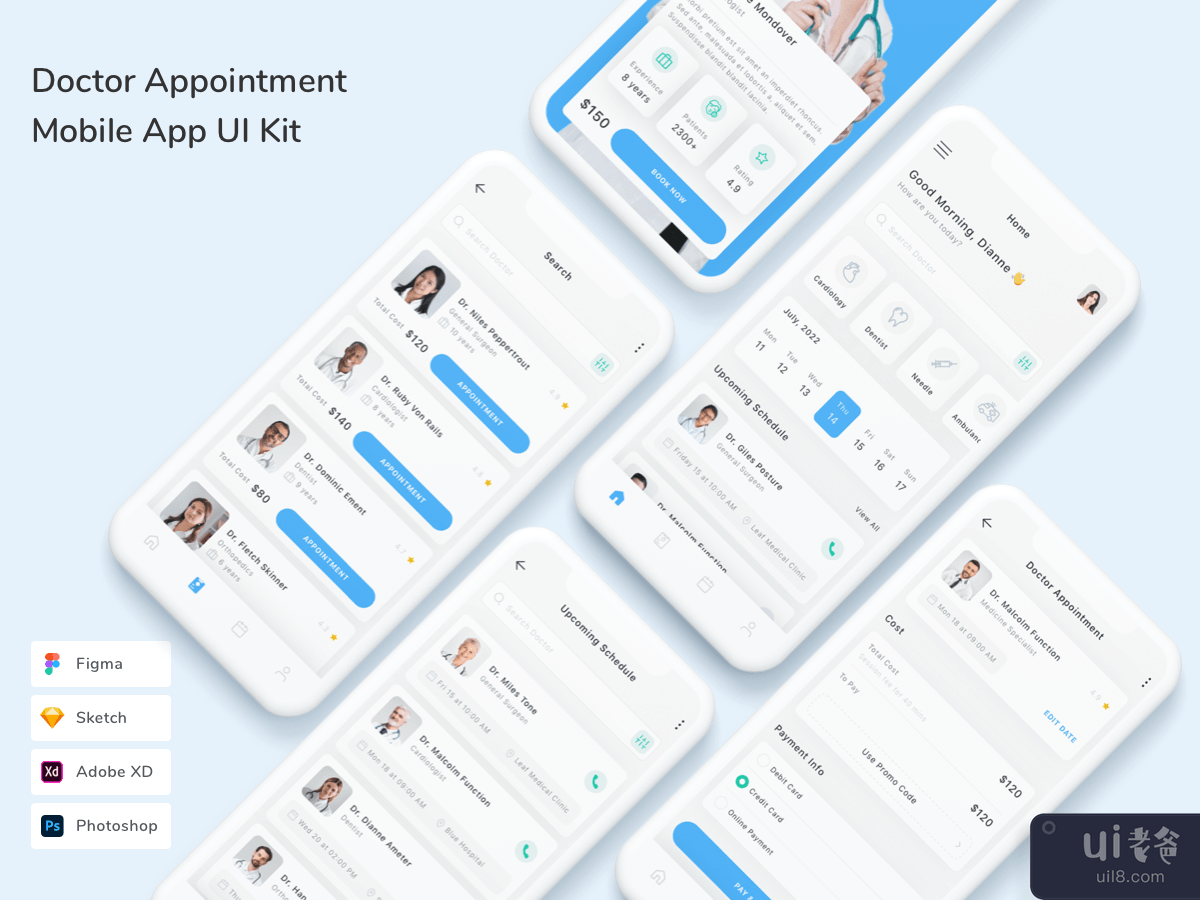Doctor Appointment Mobile App UI Kit