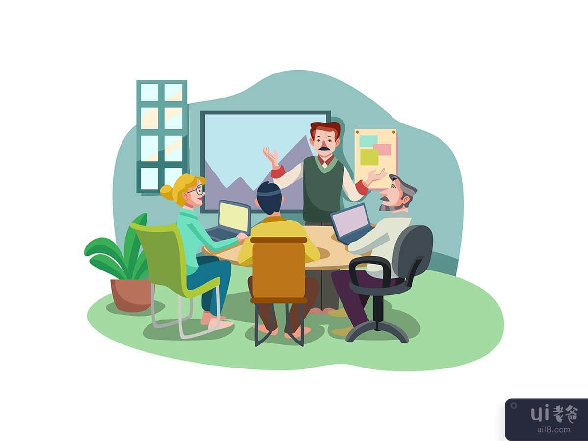 Business Meeting Vector Illustration concept. 