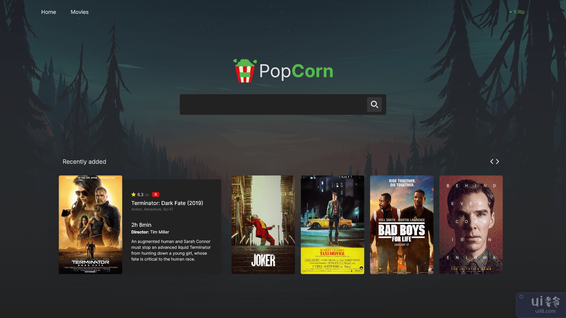 爆米花 - 电影网站 UI(Popcorn - Movie Website UI)插图2