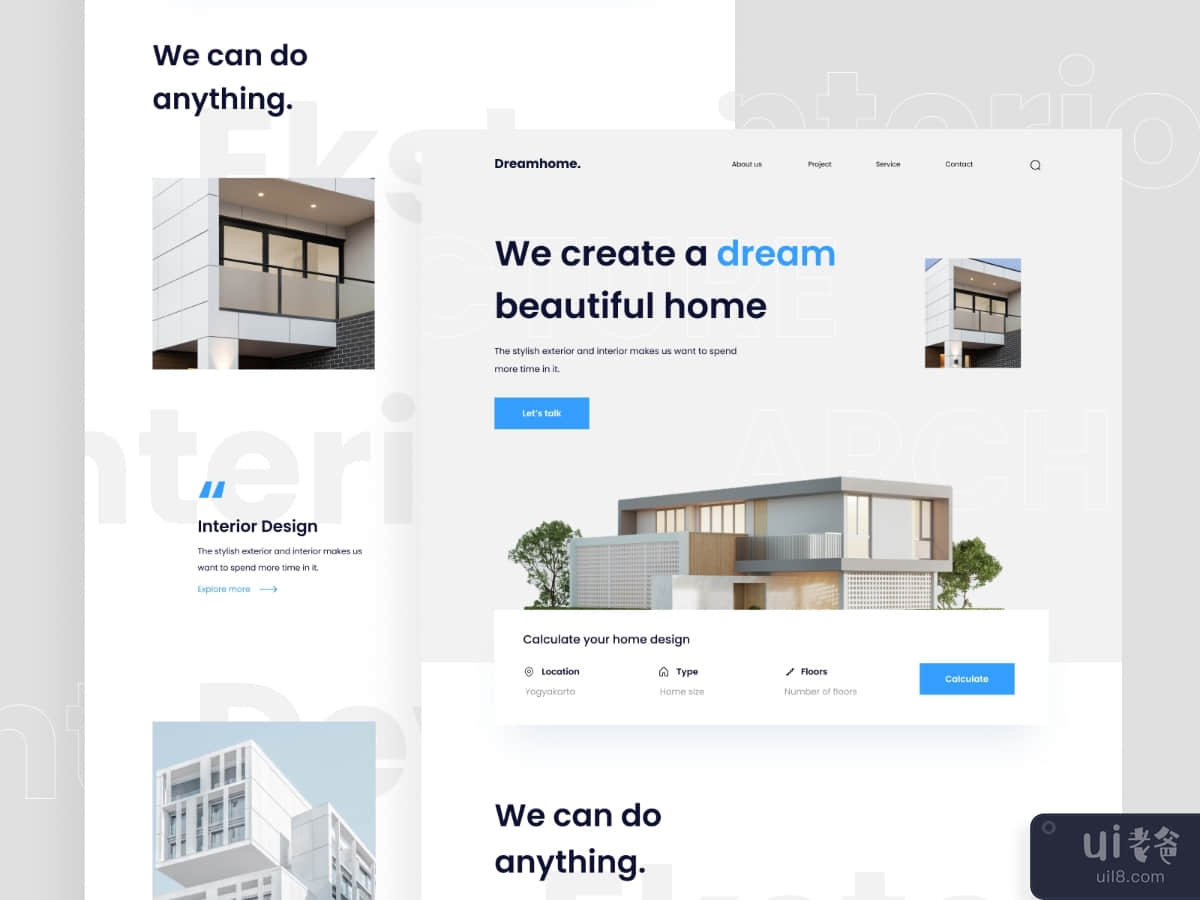 Dreamhome Architecture landing page