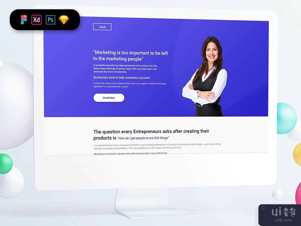 Growth Course Landing Page Template