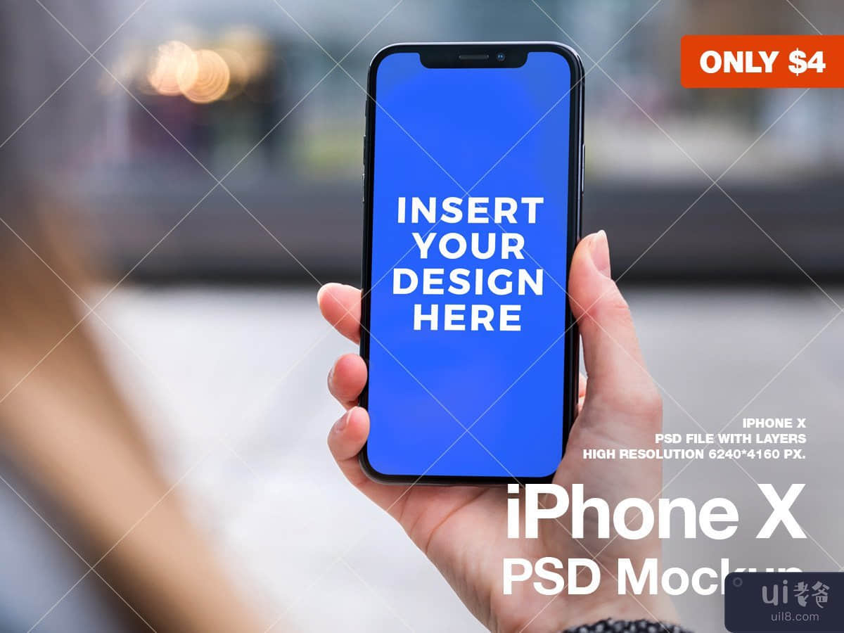 iPhone X PSD 模型(iPhone X PSD Mockup)插图