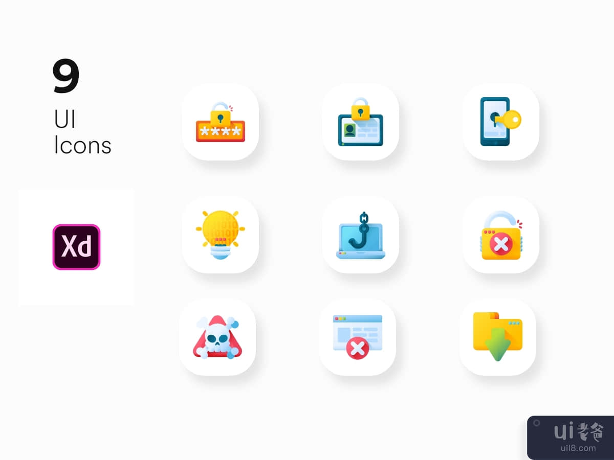 Icons UI KIT for Adobe xd