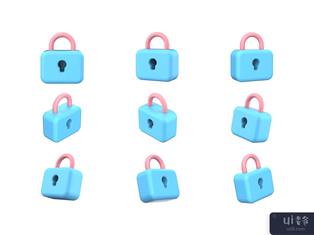 Lock 3D icon