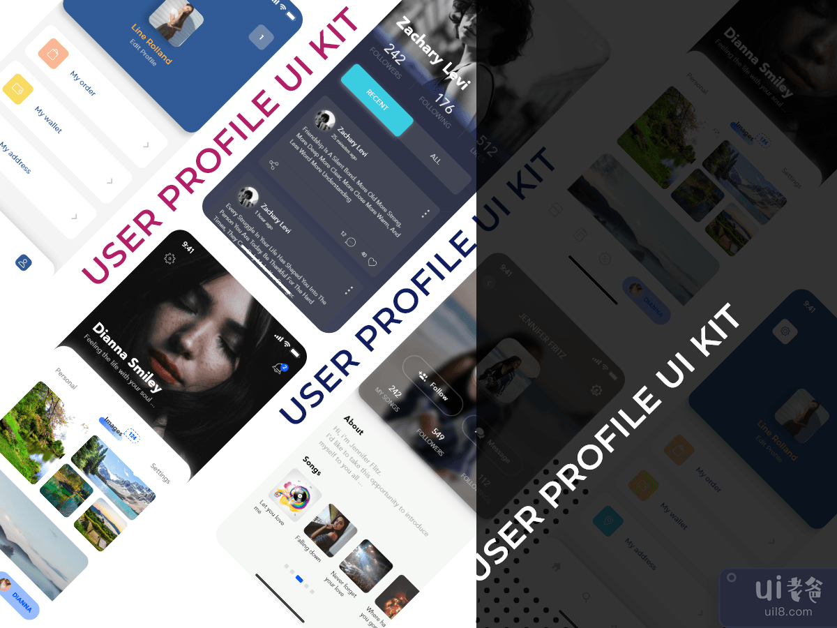 User Profile UI KIT for mobile app