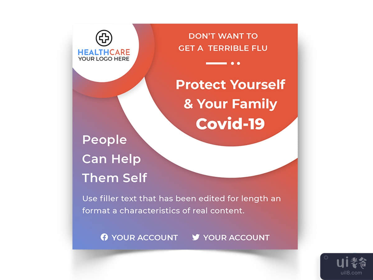 Corona Virus Awareness Social Media Post Template
