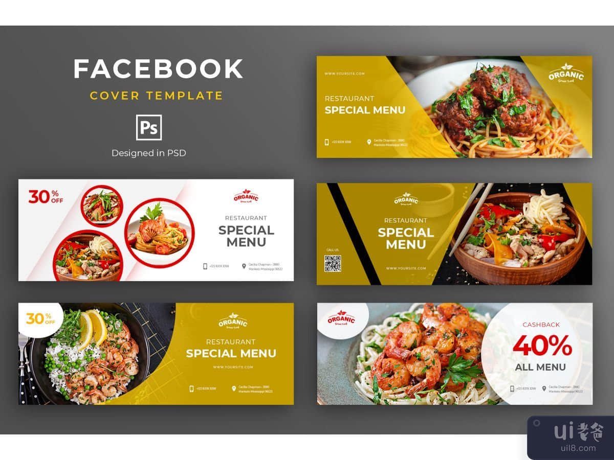 Facebook Cover Template Food