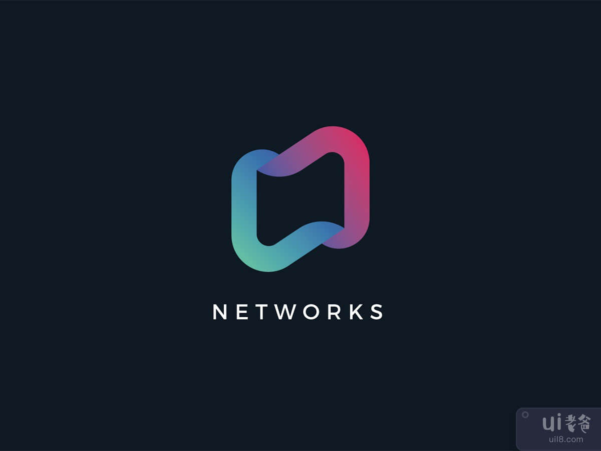 Networks N Letter Logo Design