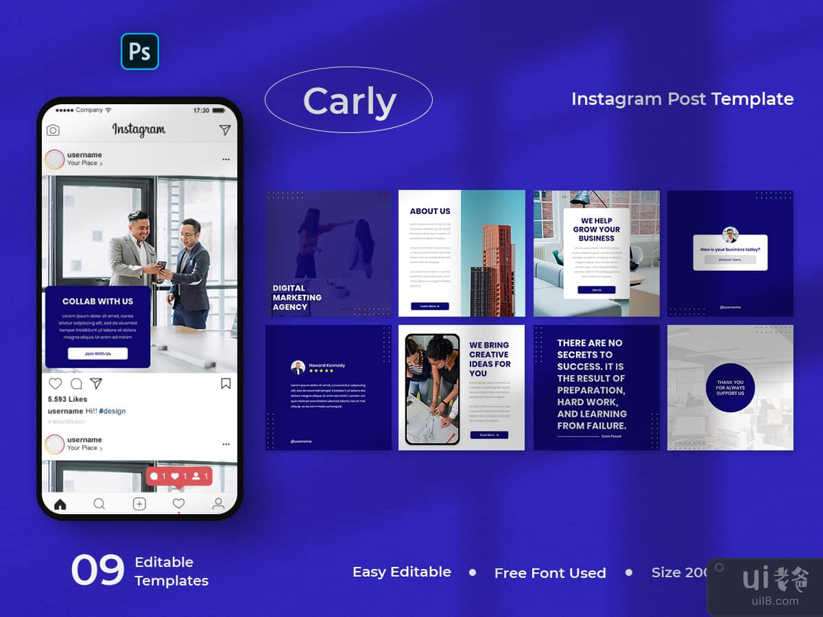 Carly - Business Social Media Post Template