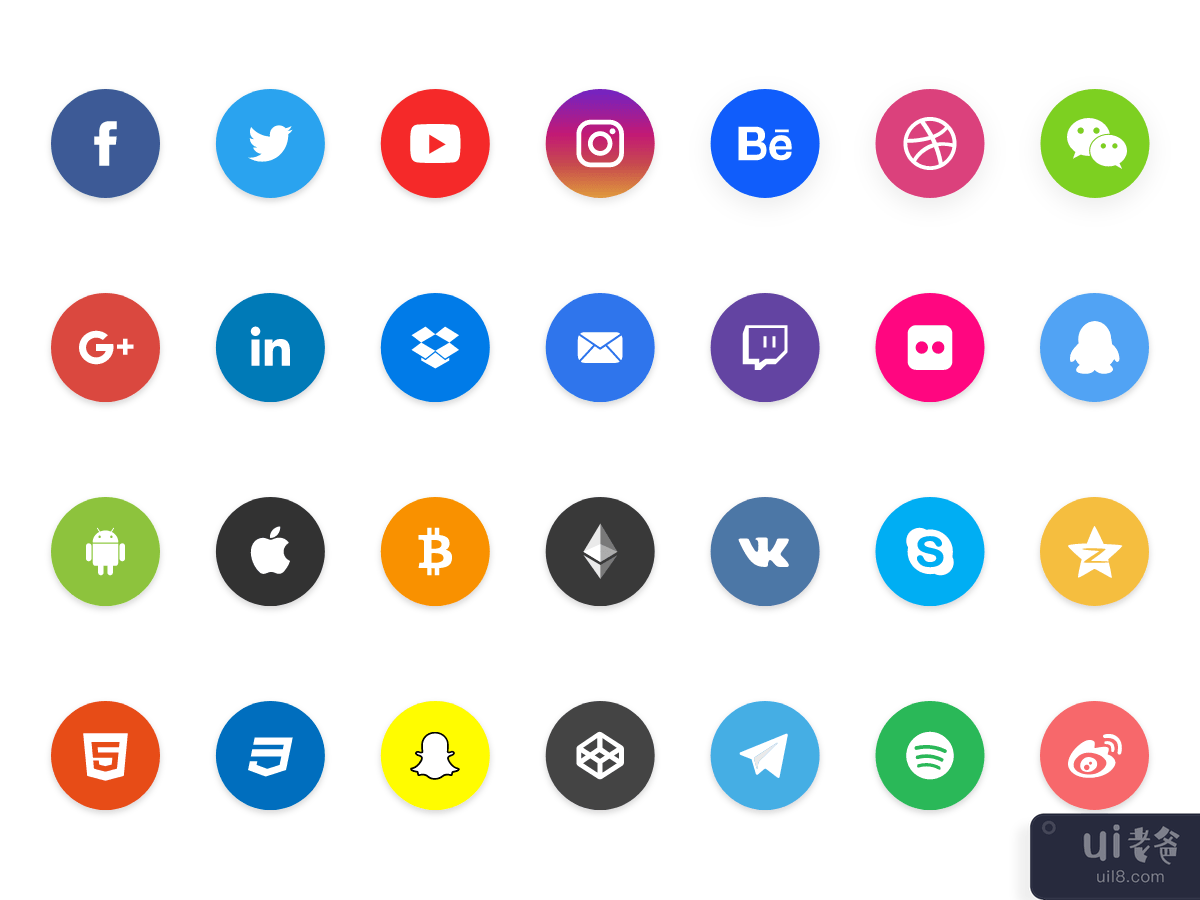 社会图标(Social Icons)插图