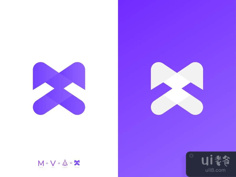 Modern Logo Design - (M+V+Mediation) Logomark