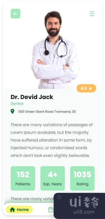 医生预约预约移动应用程序模板设计(Doctor Appointment Booking mobile app Template Design)插图