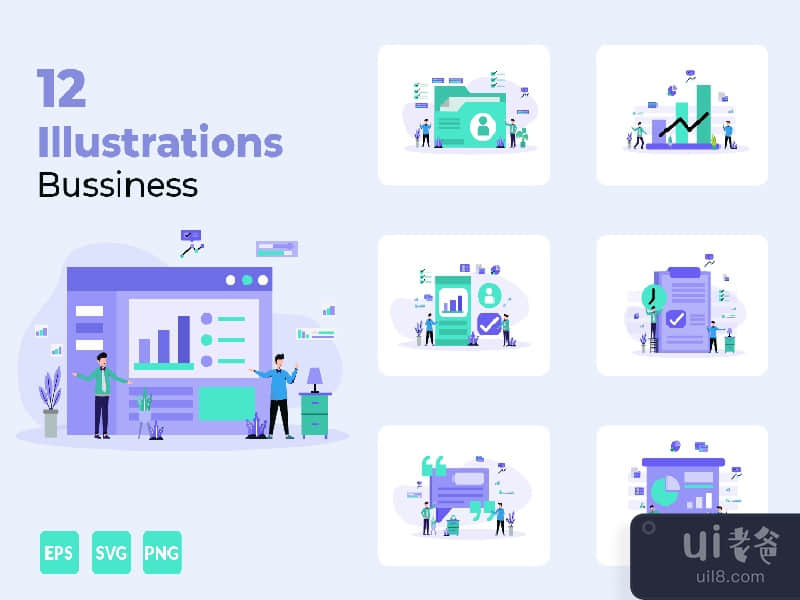 12 Awesome illustration business template for landing page
