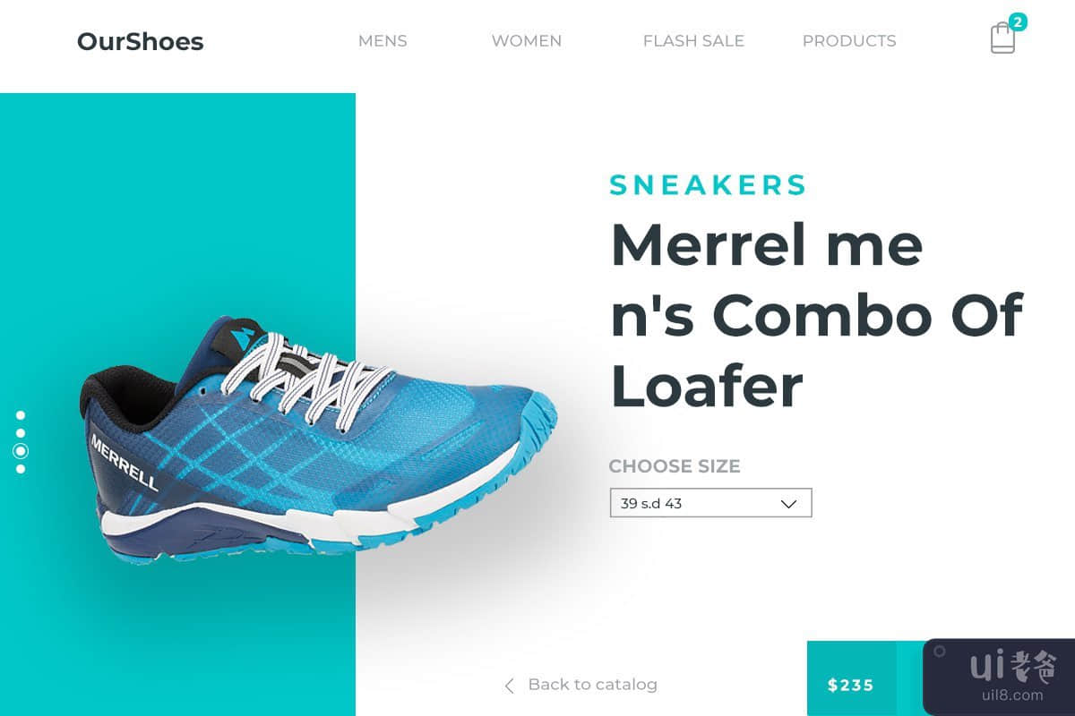 运动鞋登陆页面(Sneaker Landing Page)插图