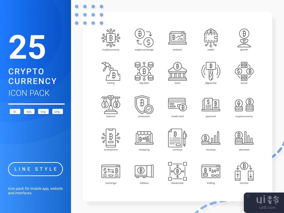 加密货币图标包(Cryptocurrency Icon Pack)插图