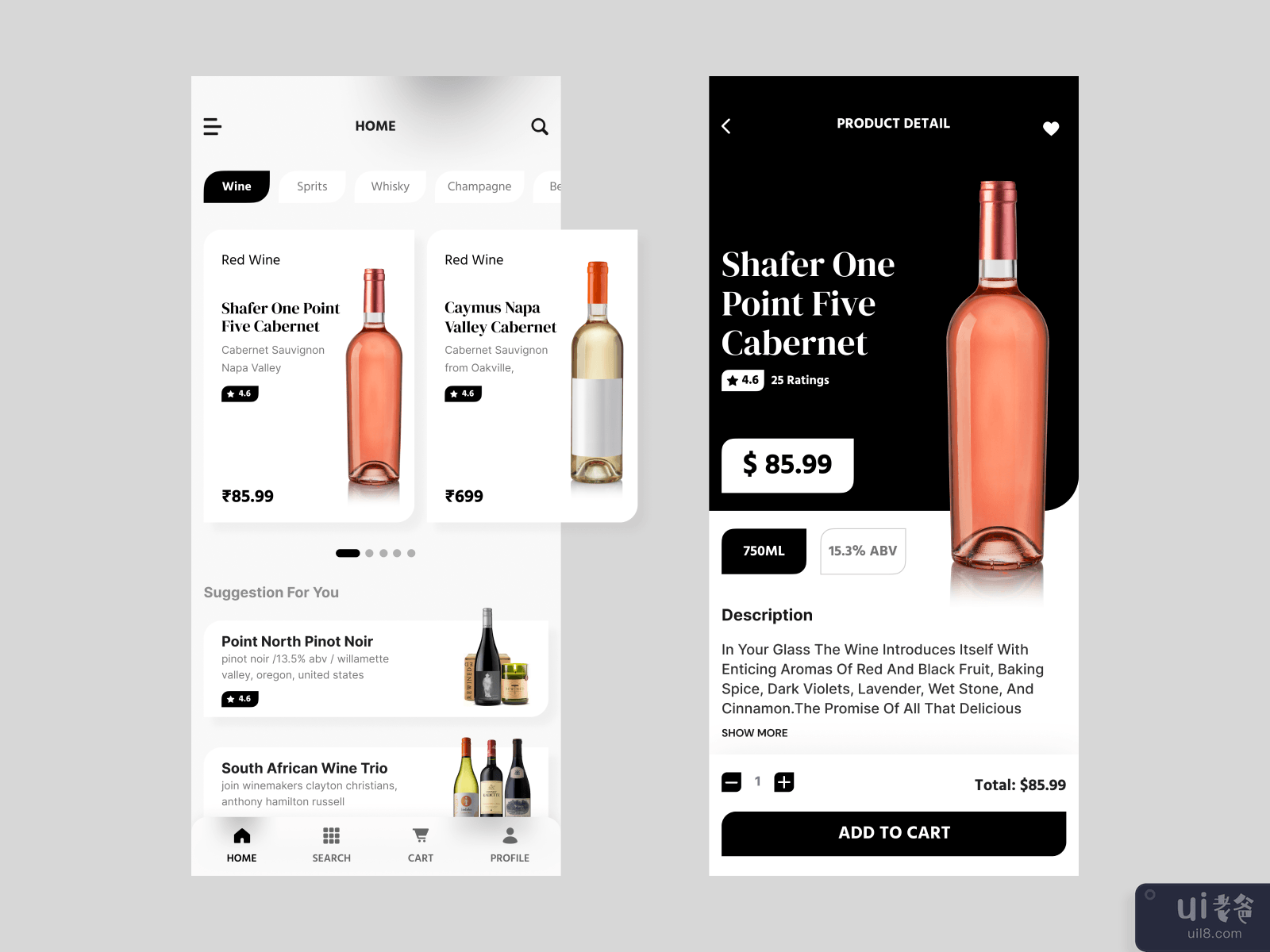 葡萄酒商店应用程序(Wine Shop App)插图