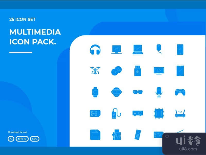 25 Multimedia Icon set