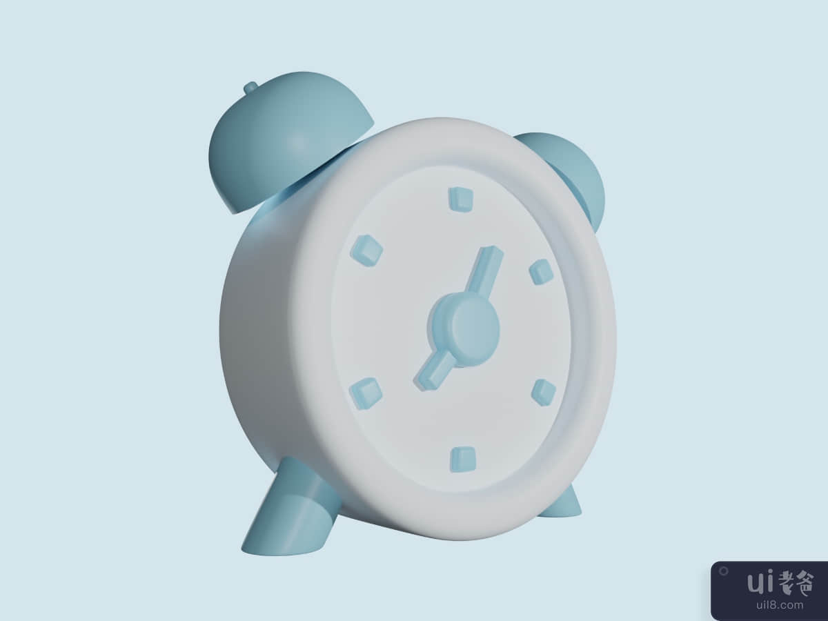 3d rendering of O'clock icon