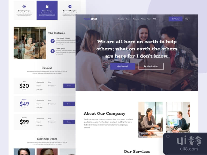 PurpleOffice - Corporate Website Template
