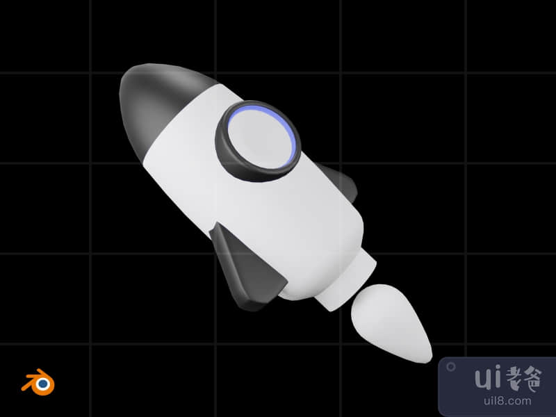 Rocket - 3D Futuristic game item