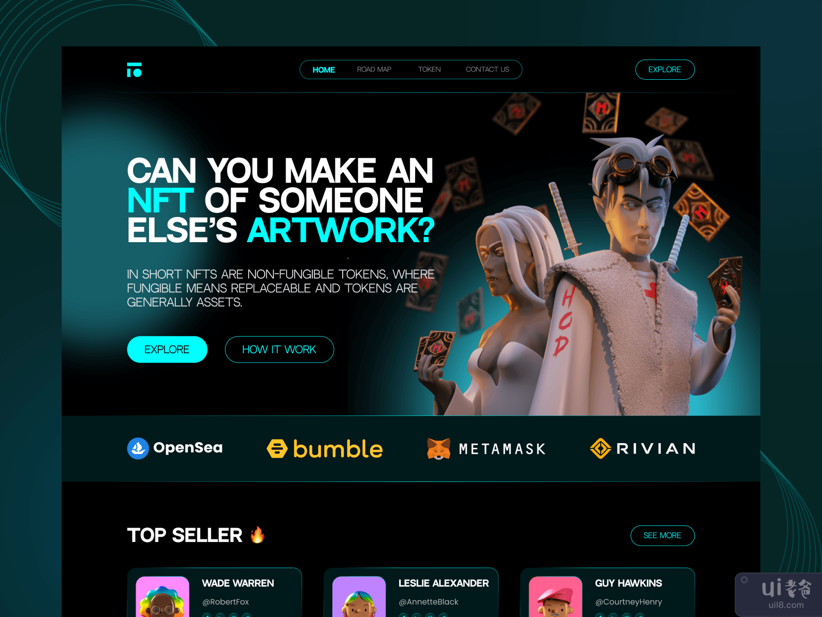 NFT Marketplace - Landing Page Design
