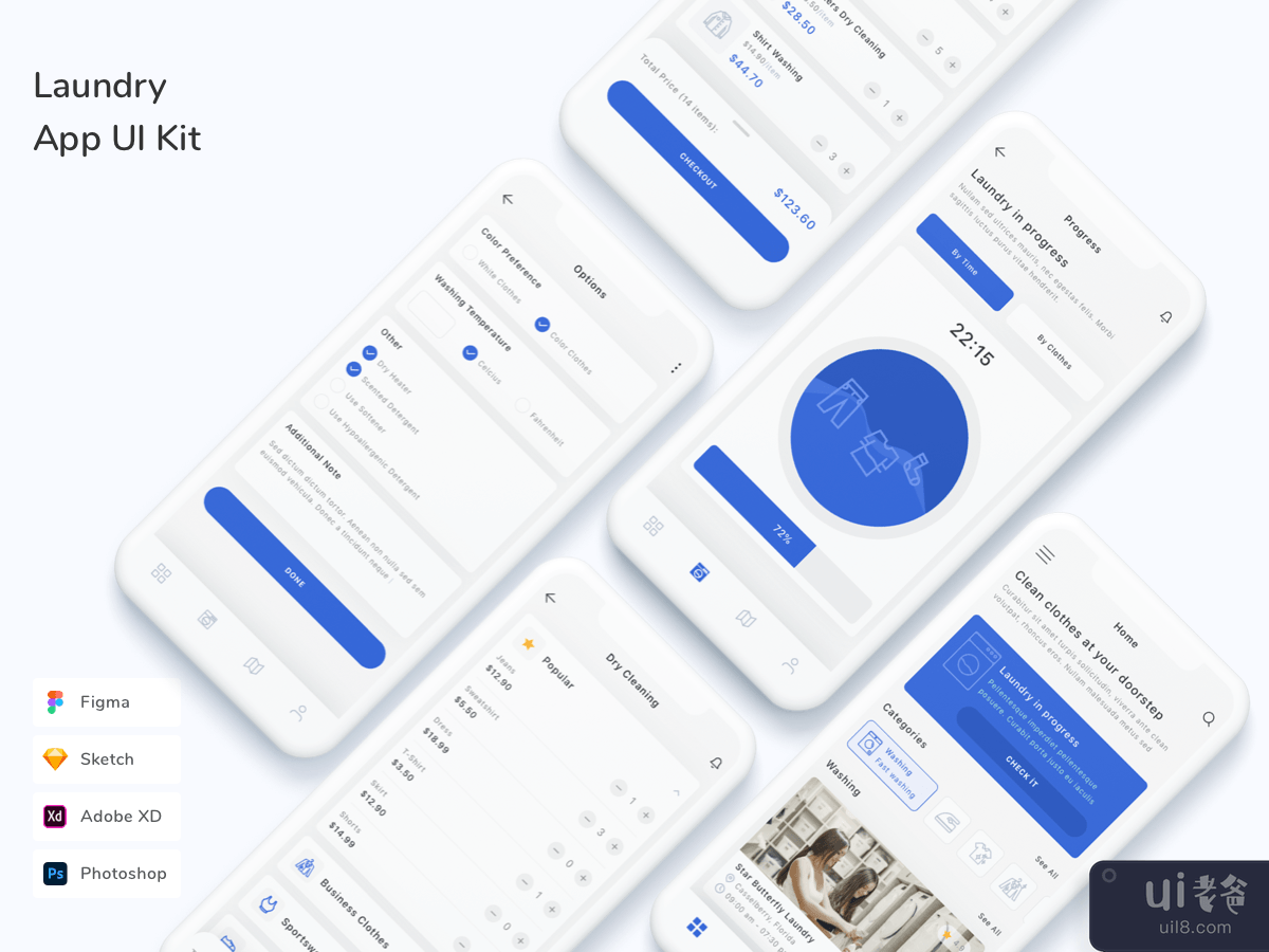 Laundry App UI Kit