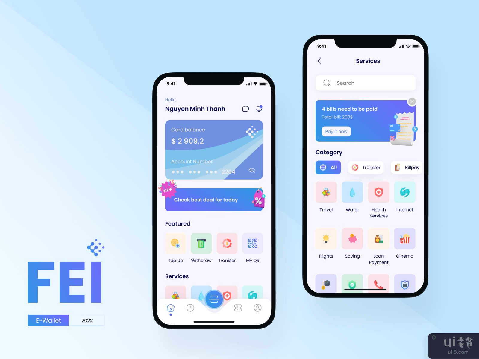 Fei E-wallet UI Concept