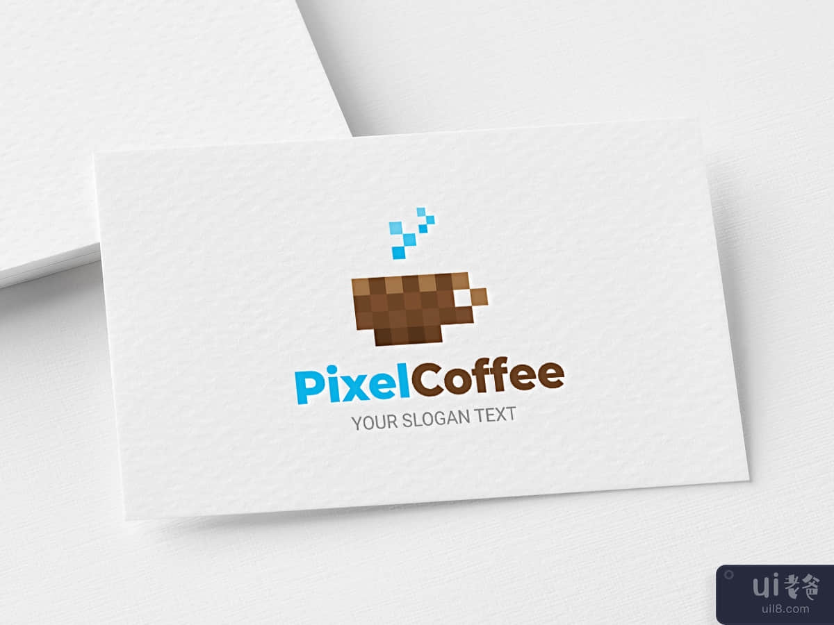 Pixel Coffee Logo Template