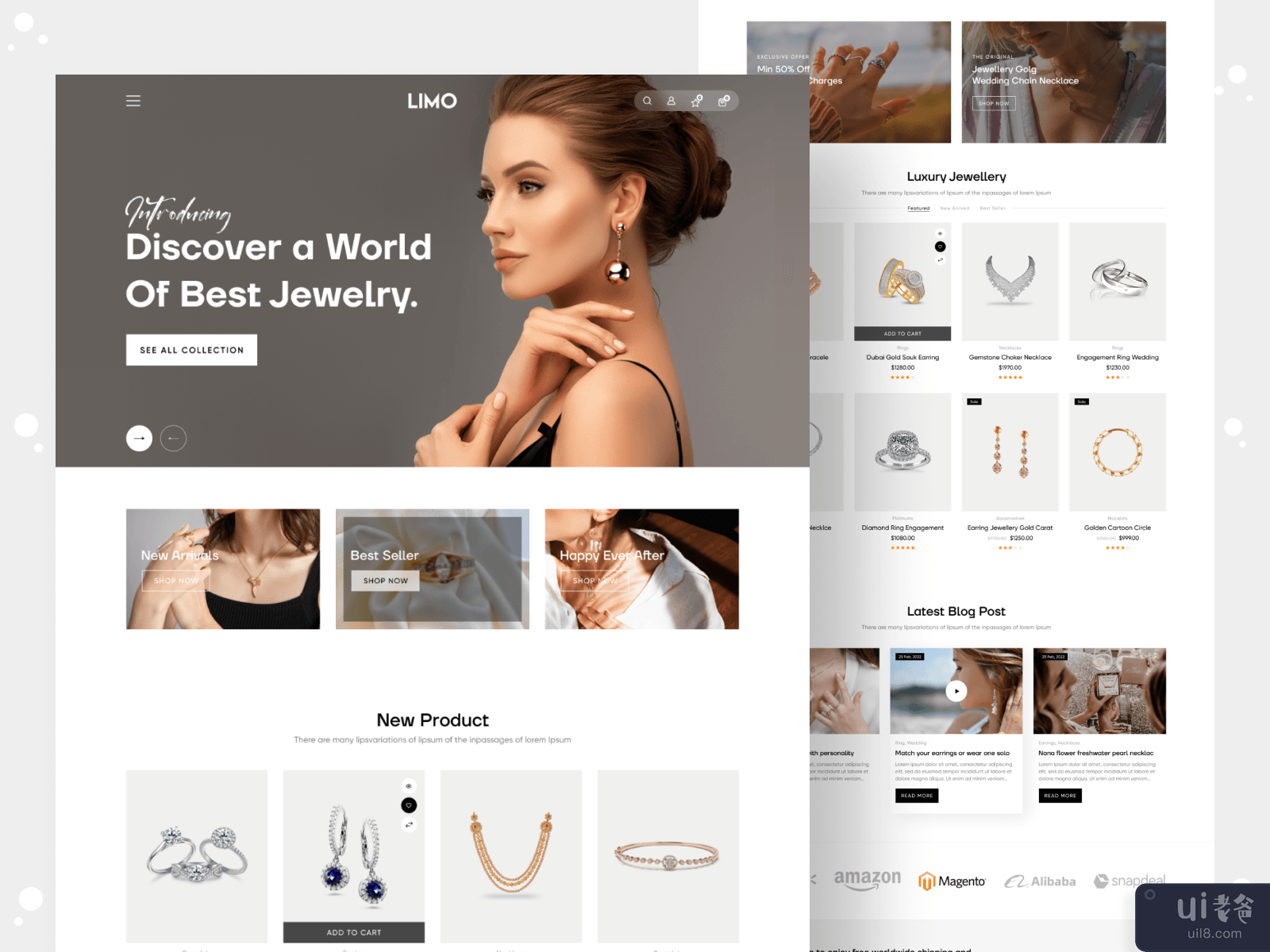 珠宝电商网站(Jewellery eCommerce Website)插图