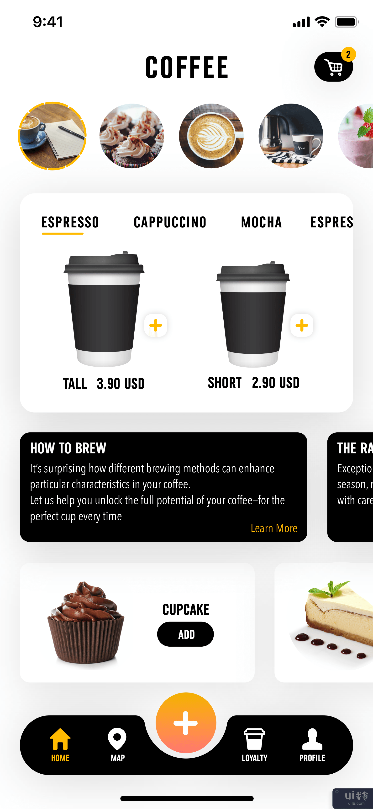 咖啡应用程序 UI 套件(Coffee App UI Kits)插图2