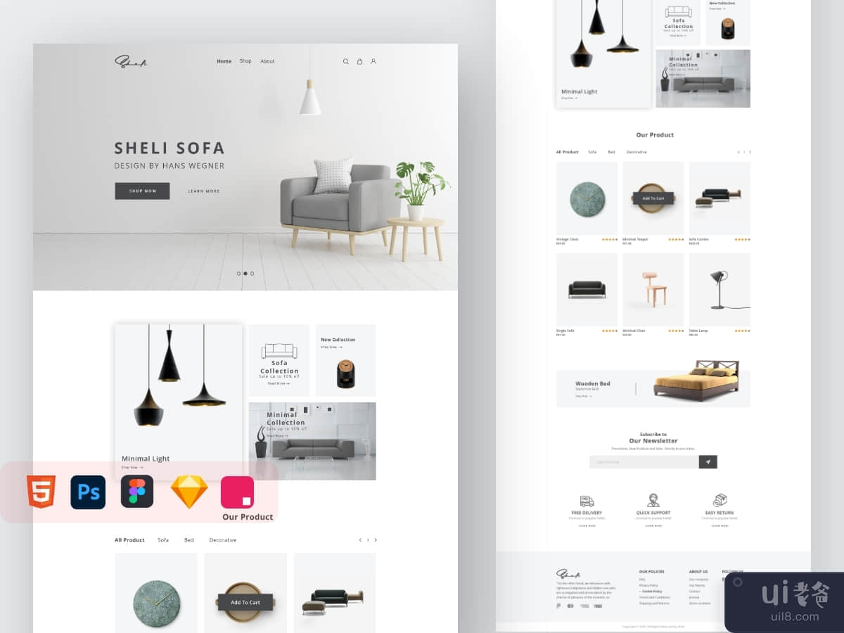 Sheli-Furniture e-Commerce Website Template