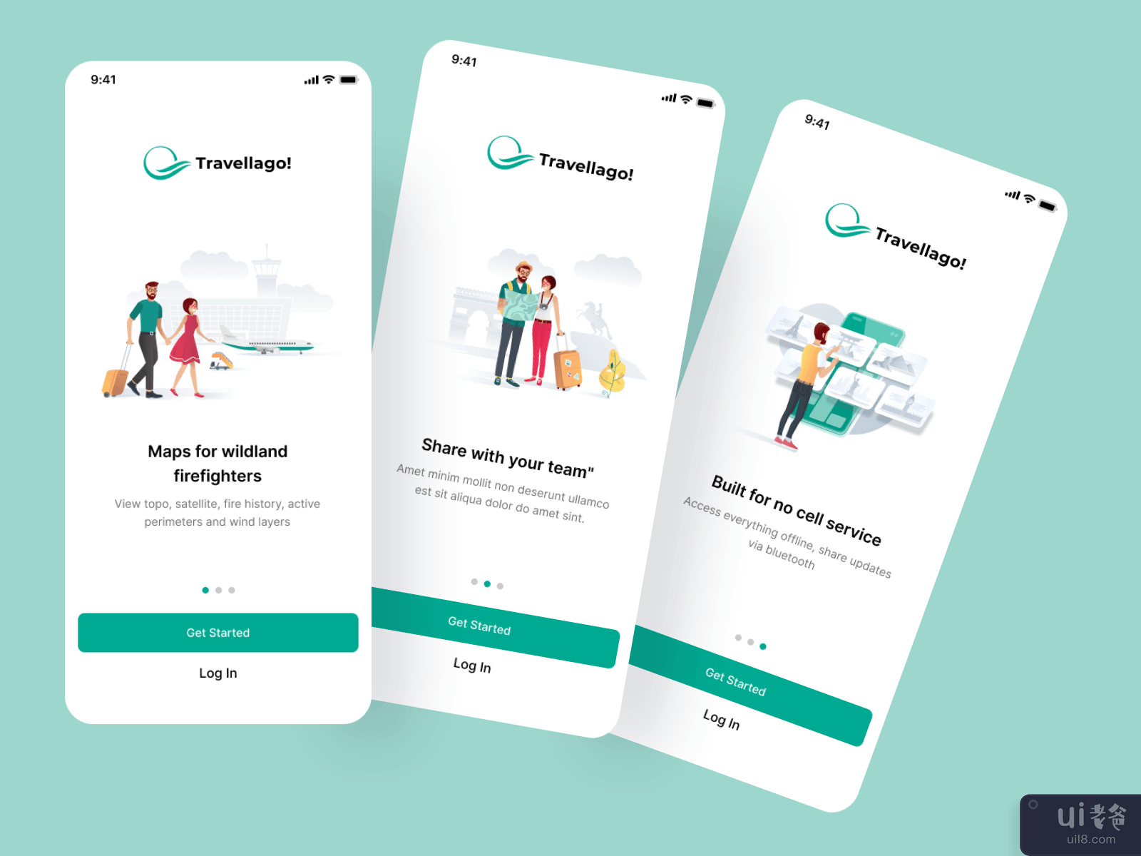 travel app splash screen