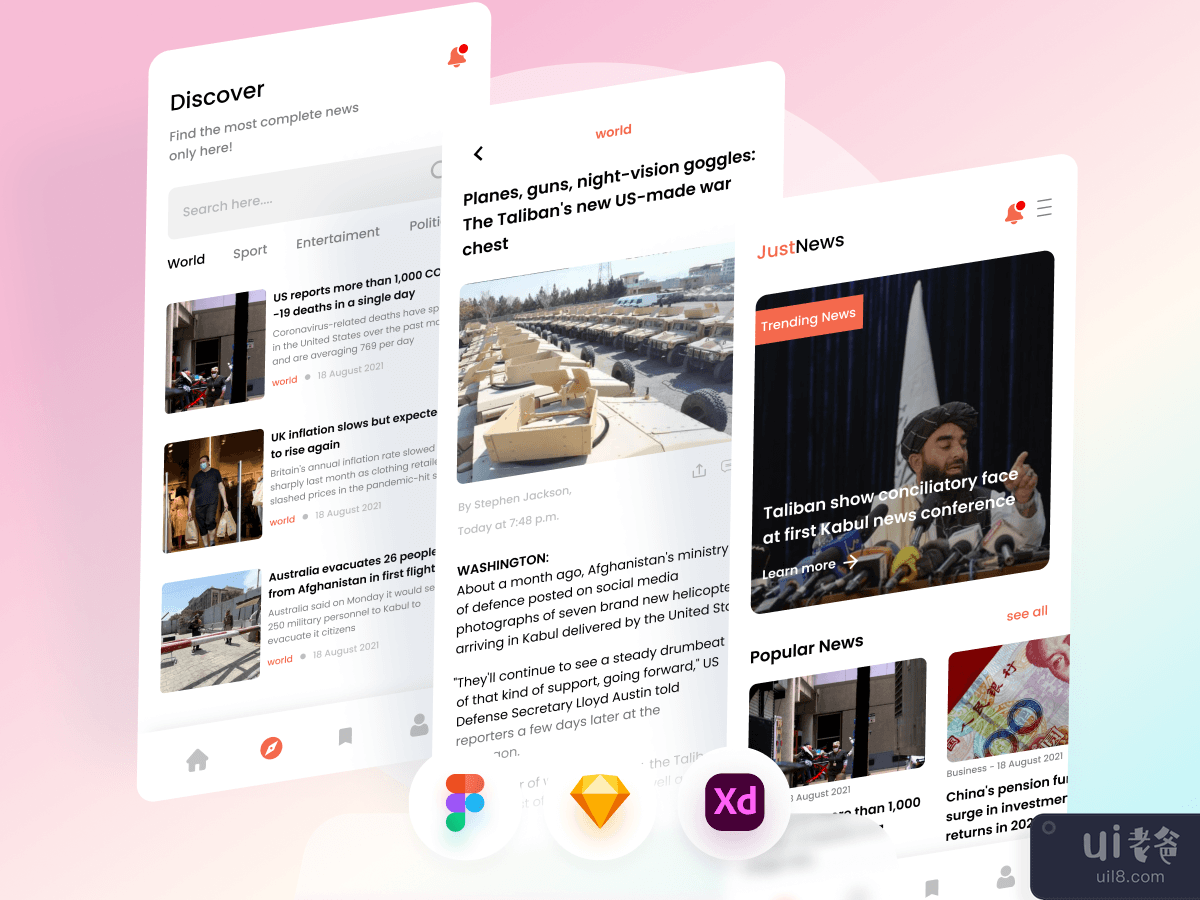 新闻和文章移动应用程序(News And Article Mobile App)插图3