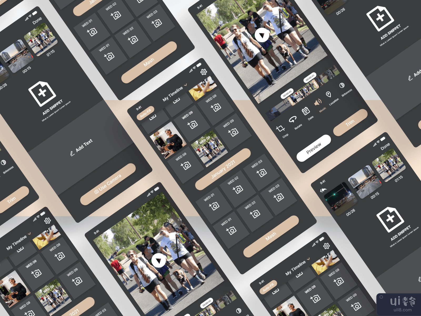 video sharing app design 