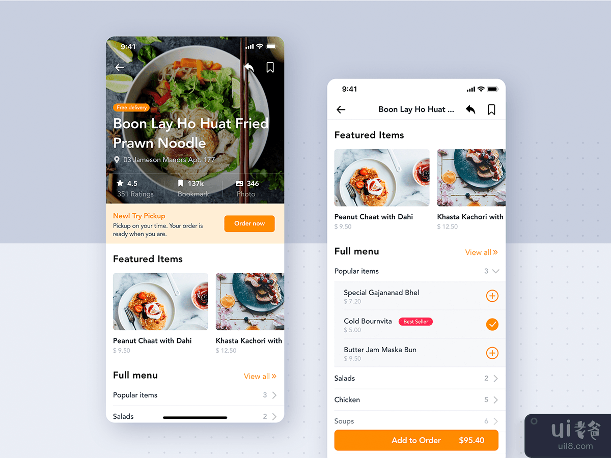 Restaurant Detail UI Concept for Food App