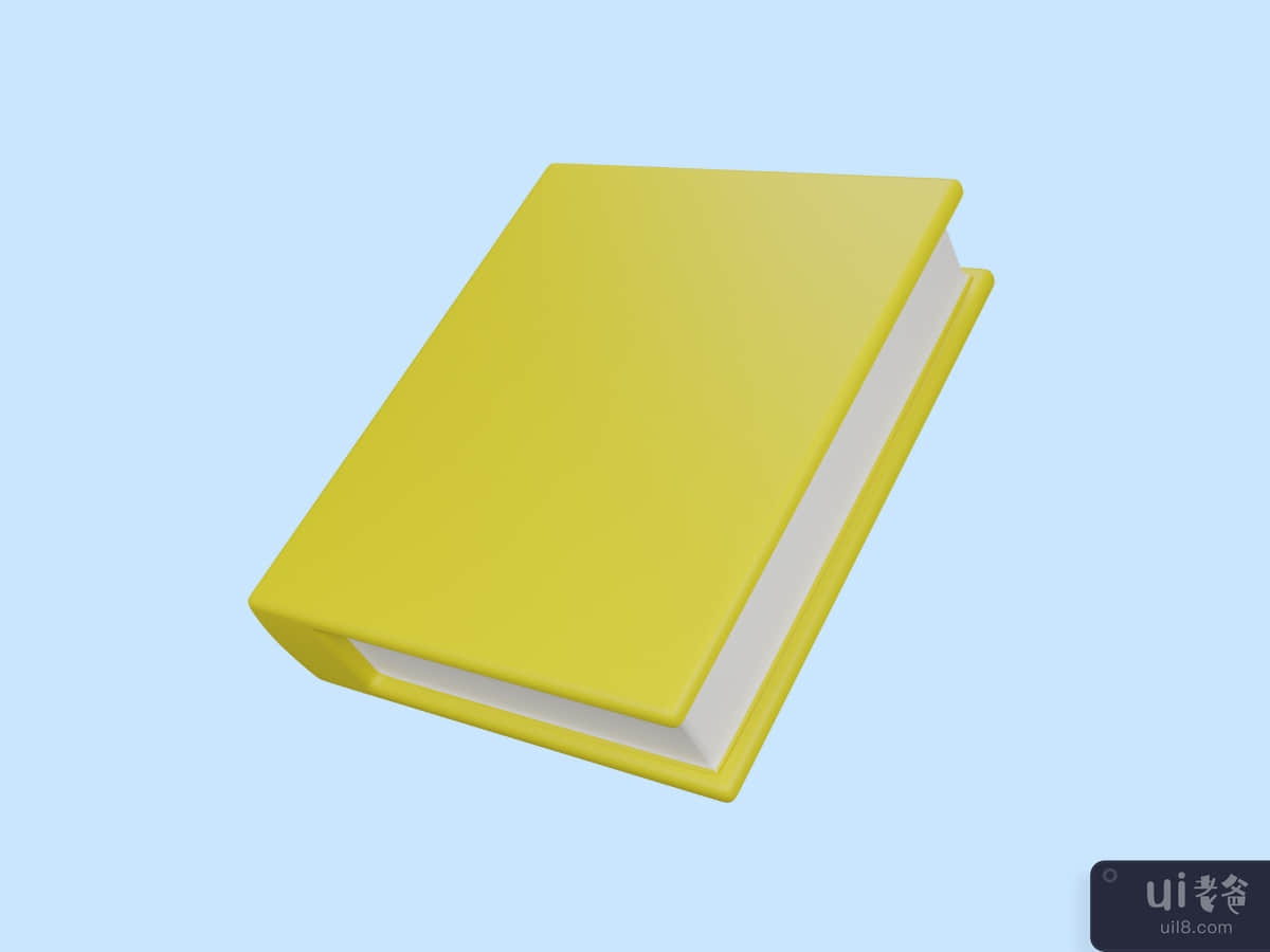 3d rendering of book icon