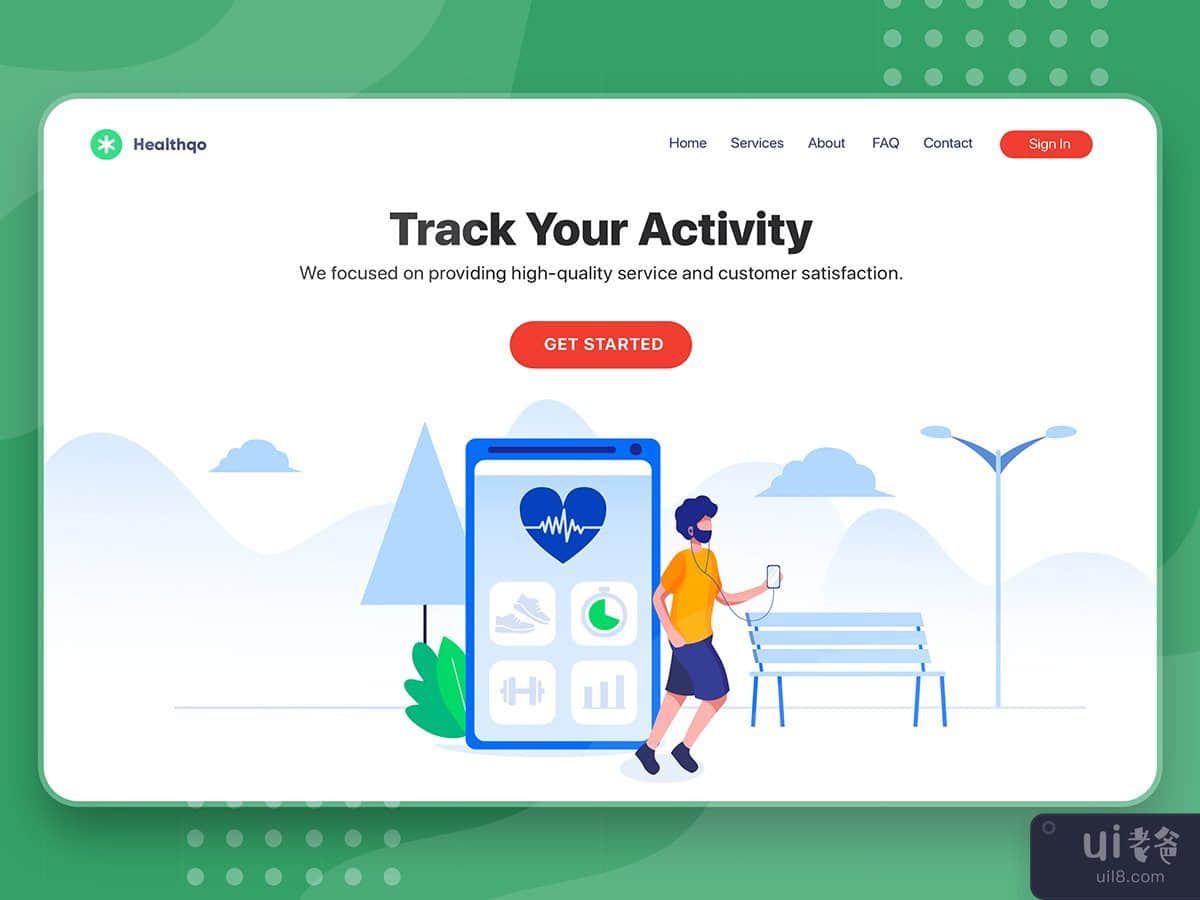 Track your Activity - Fitness Illustration