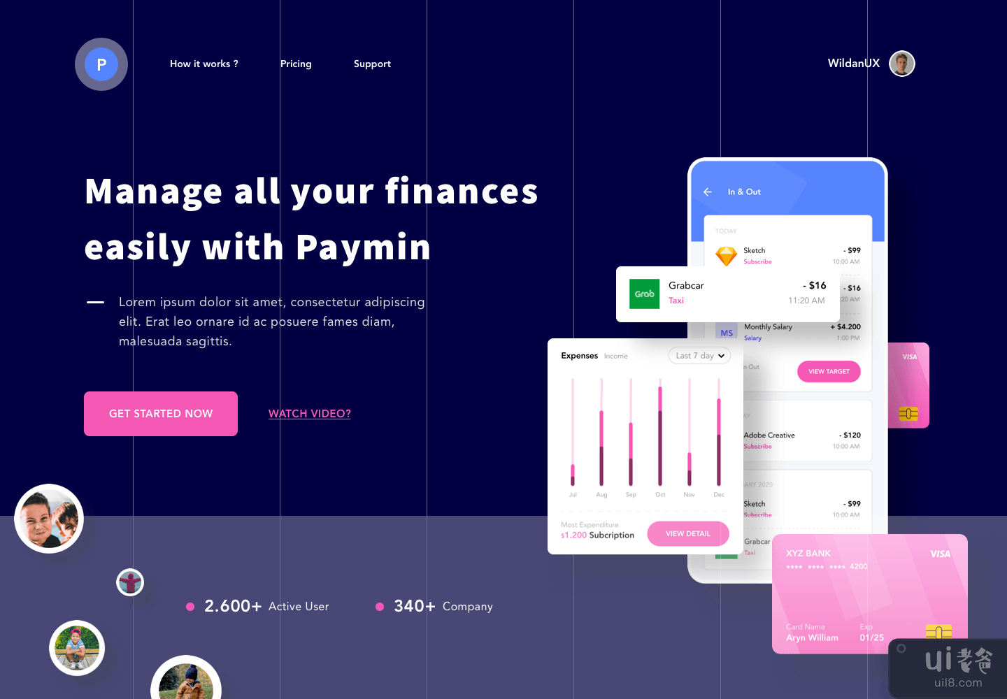 Finance App Hero - 多种颜色样式(Finance App Hero - Multiple colour style)插图3