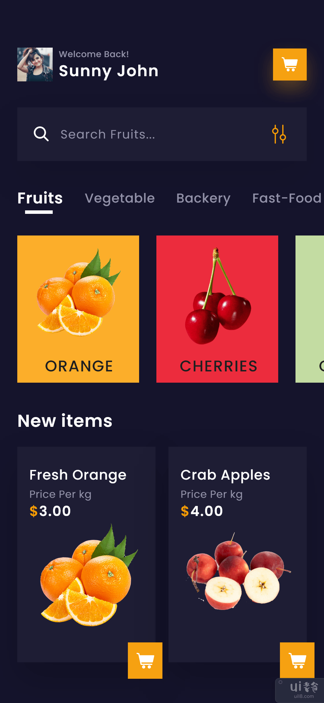 水果应用界面(Fruit App UI)插图