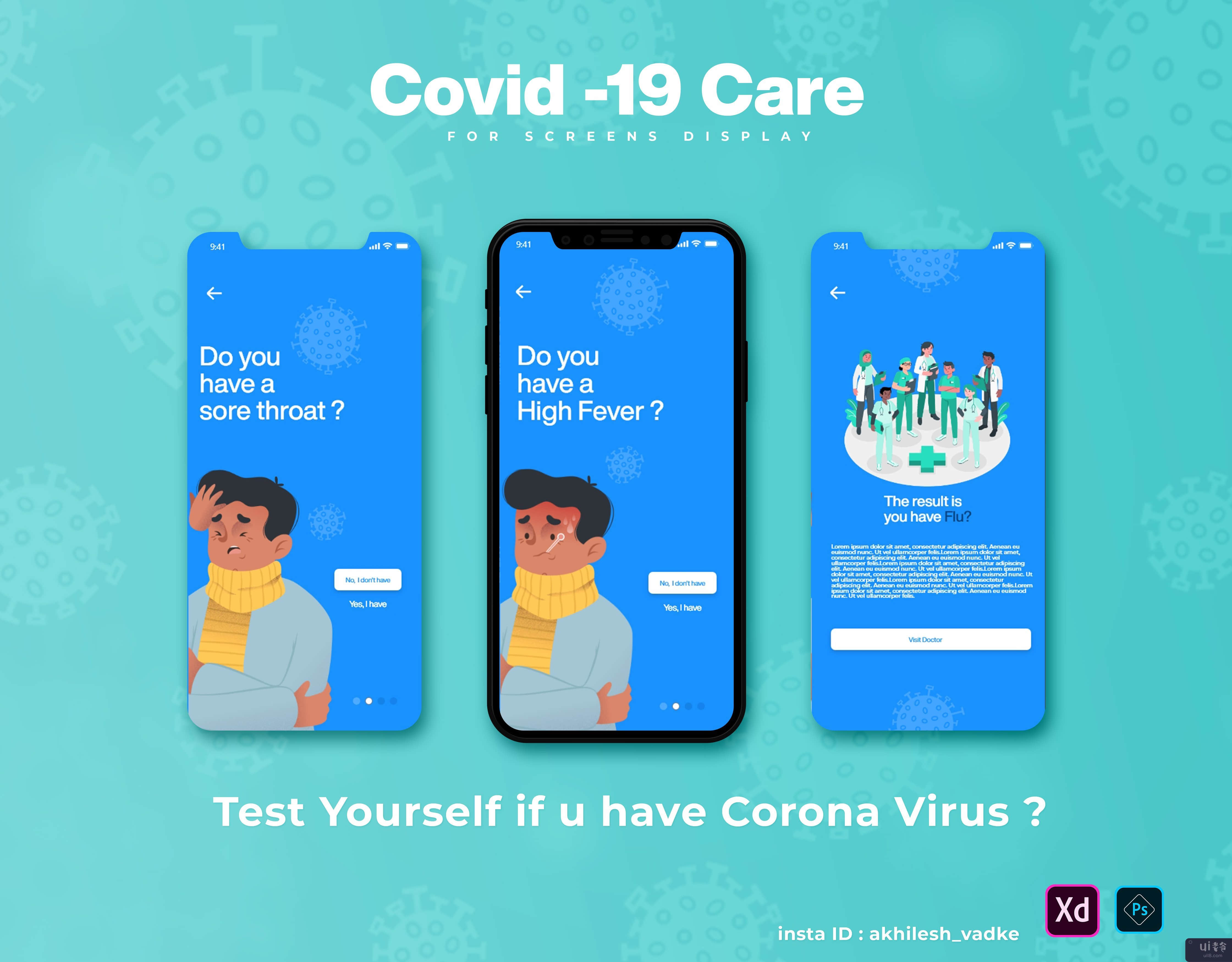 CovidCare 病毒追踪应用程序设计挑战(CovidCare Virus Tracking App design Challenge)插图