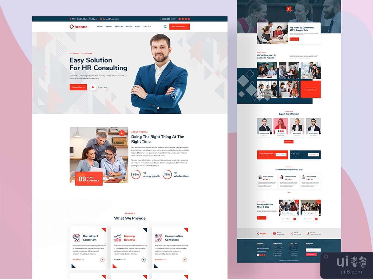 HR Consulting Business Landing Page