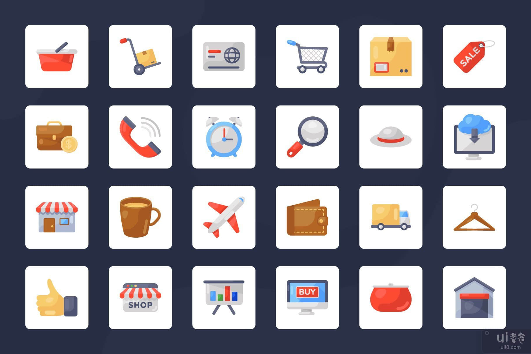 购物和商务图标(Shopping and Commerce Icons)插图