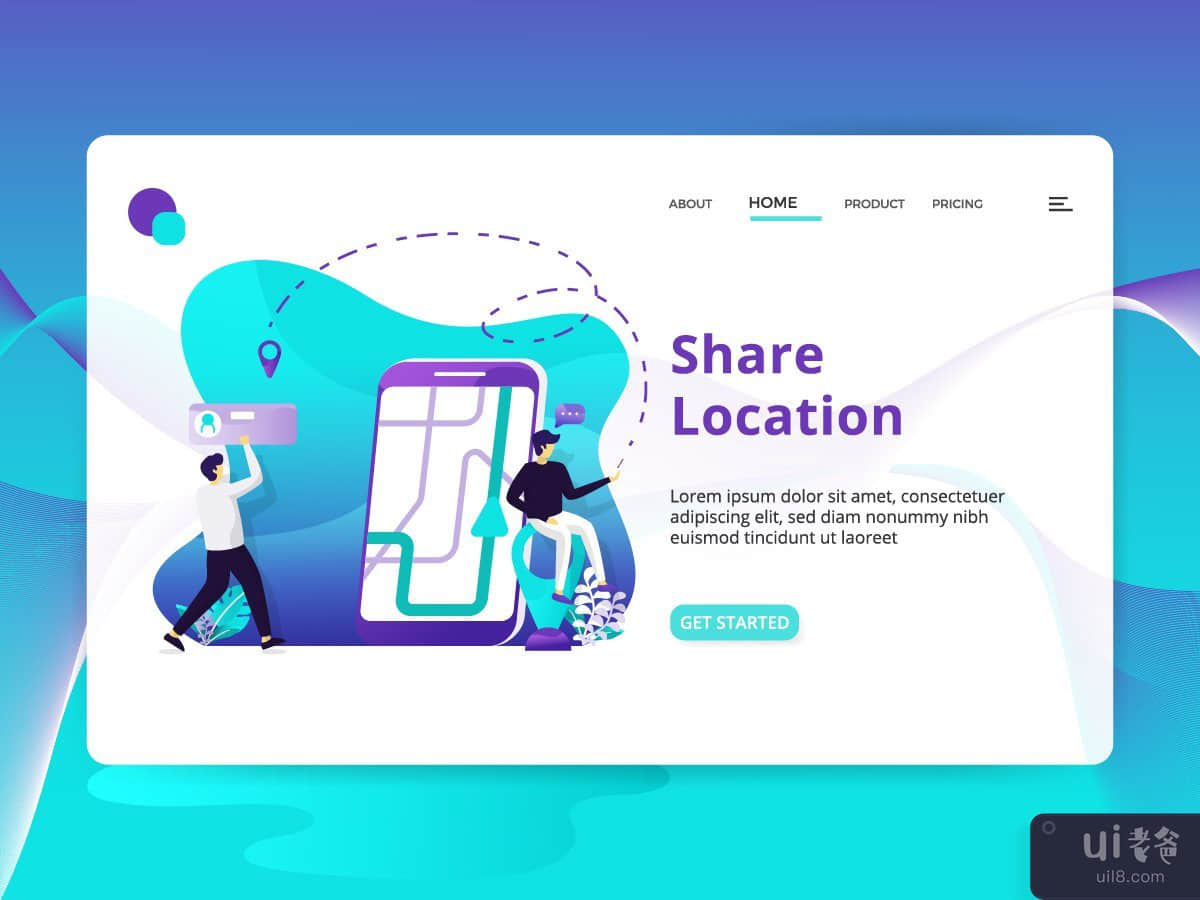 Landing Page Share location