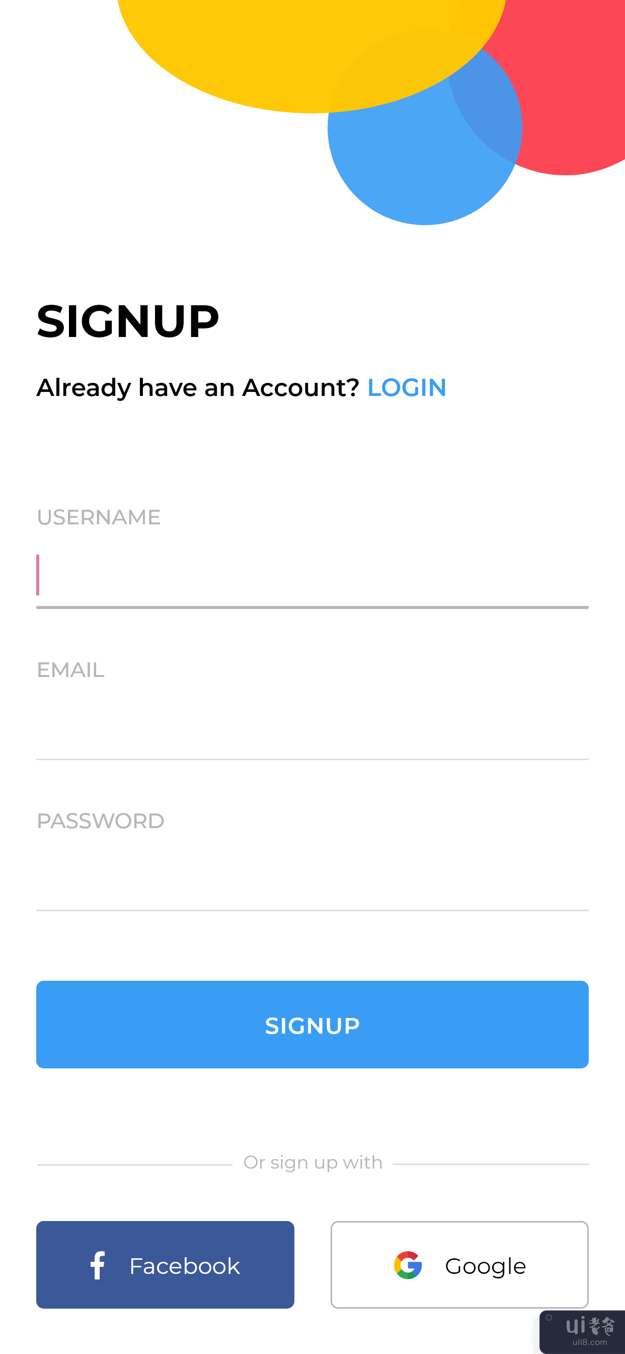 登录-注册用户界面设计(LogIn-SignUp UI Design)插图