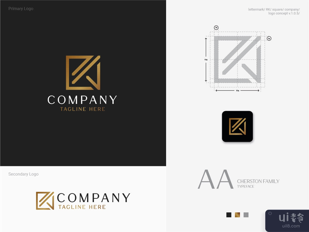 Luxury and Elegant Initial Abtract with Geometric Style Logo Template