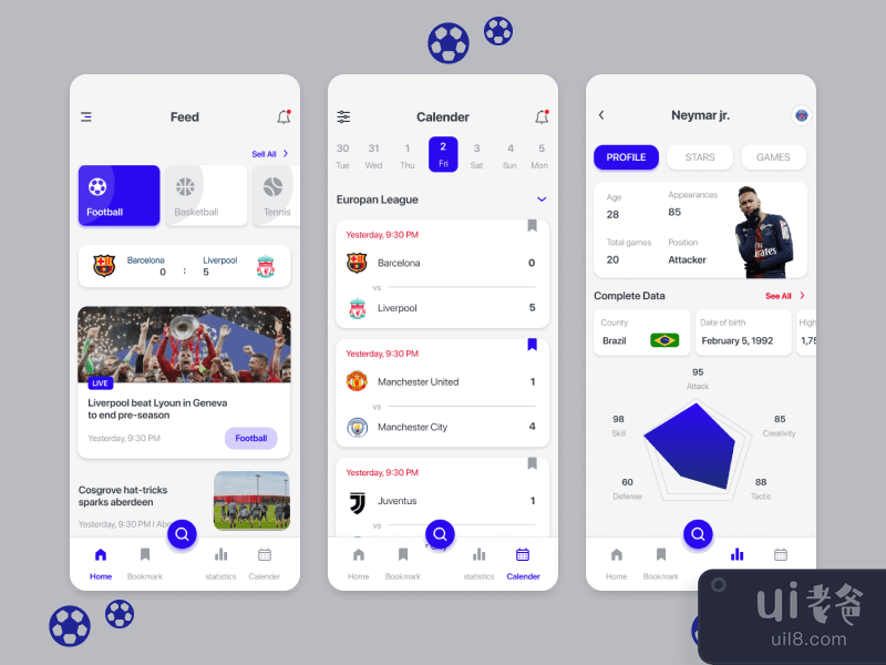 redesign football app