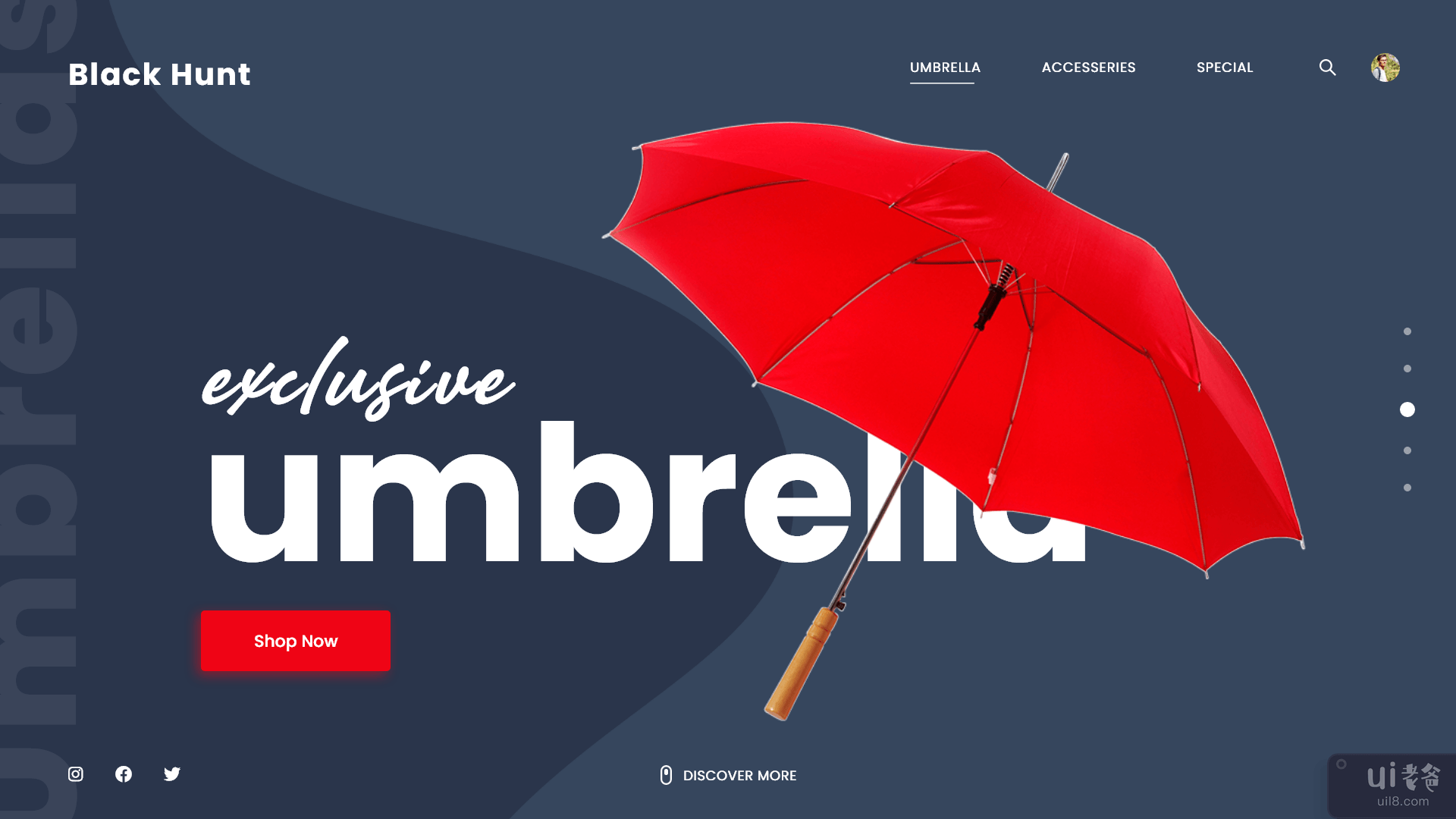 伞着陆页(Umbrella Landing Page)插图