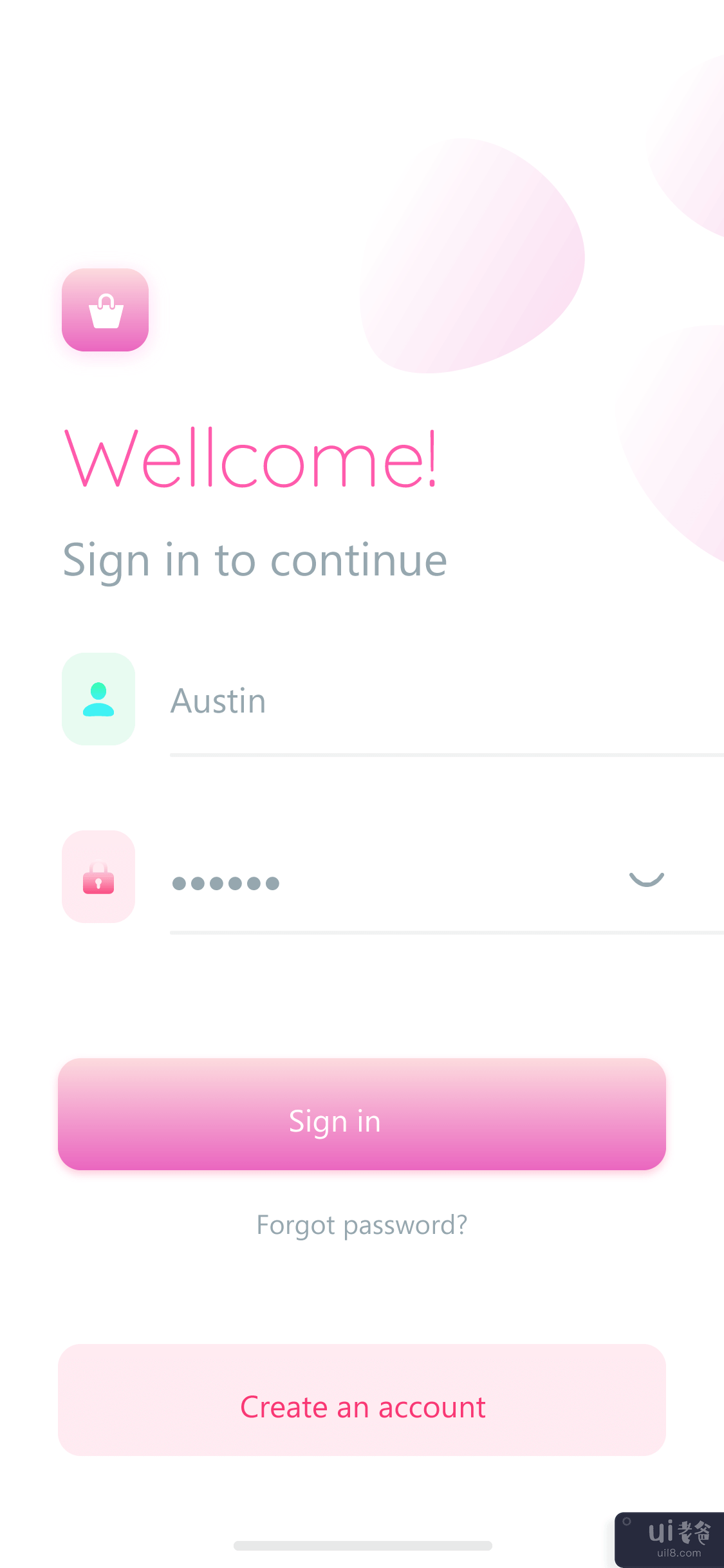 电子商务登录/注册页面应用程序概念(eCommerce Sign in/up Page App Concept)插图
