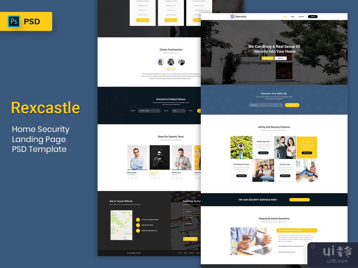 Home Security Landing Page PSD Template-02